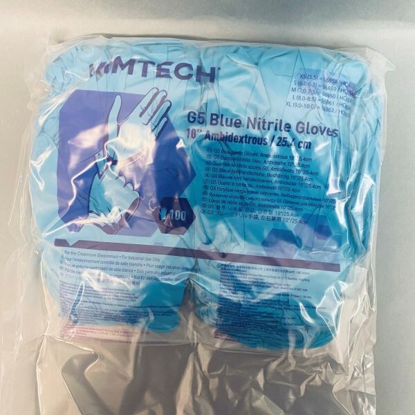Kimtech G5 Nitrile Gloves Blue Double Bagged Case of 1000 Gloves