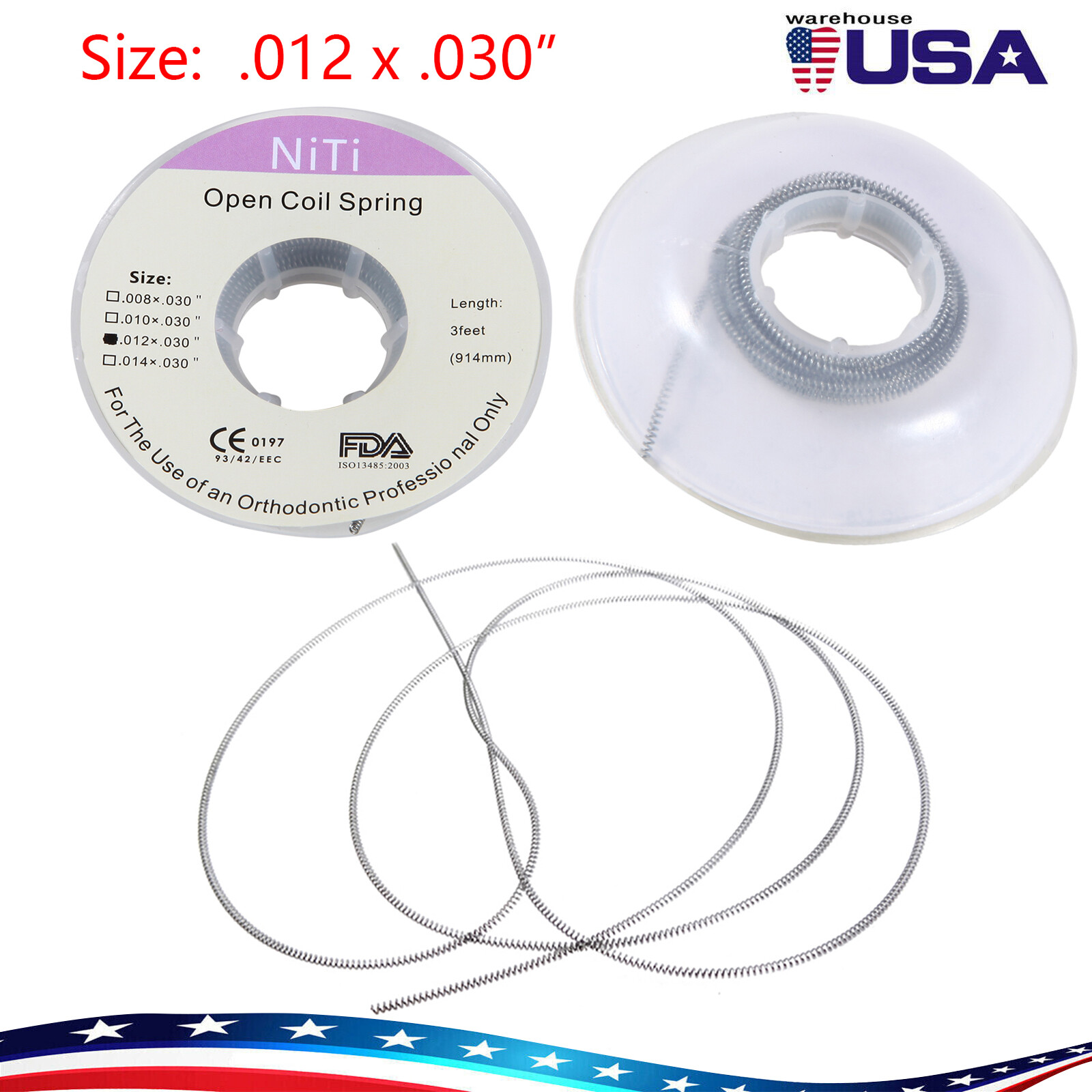 1-10 packs Dental Orthodontic Niti Open Coil Spool Springs 012*030″/010*030″ DL