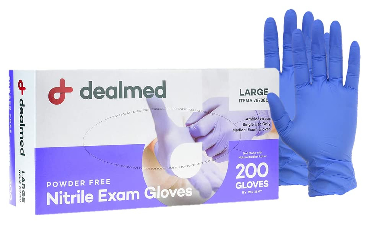 Medical Exam Gloves – 200 Count Large Nitrile Gloves, Disposable, Non-Irritating