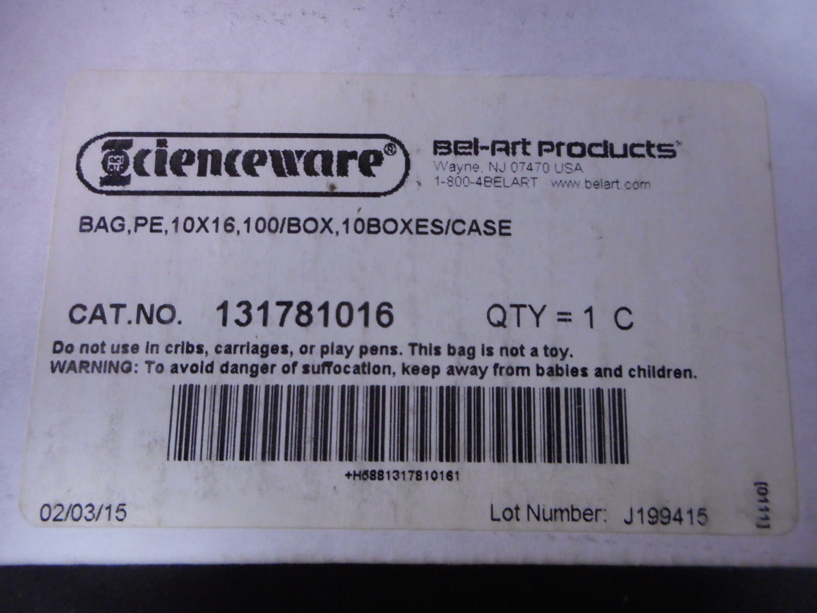 BEL-ART Polyethylene Utility Bags 10x16in 131781016 (100/pk)