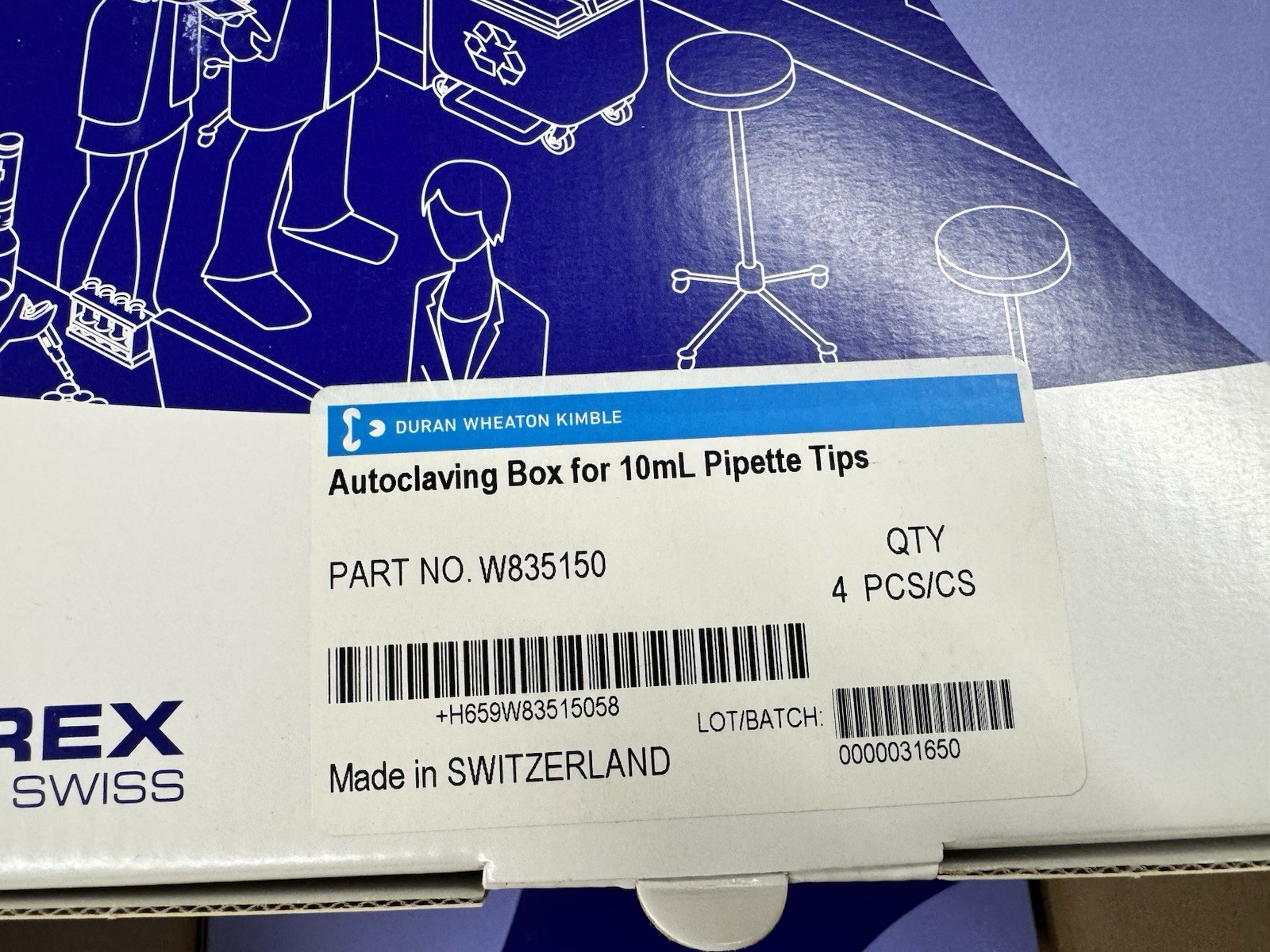 Thermo socorex autoclaving box for 10ml pipette tip w835150, 4/box, 5 box/case