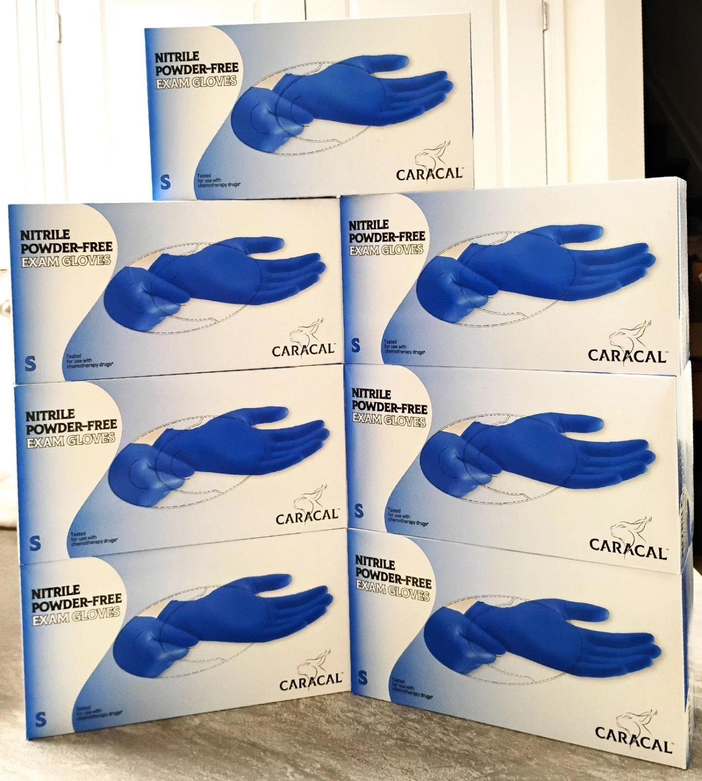 Nitrile Powder-Free Exam Gloves Blue Size Small Case/10 box/250 Gloves=2500 Glov