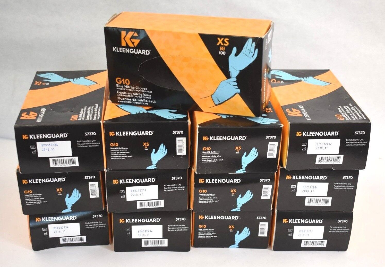 Kleenguard G10 Disposable Gloves 57370 XS Size 6 Blue Nitrile 6 mil Lot of 1300