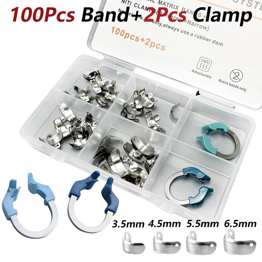 Dental Matrix Bands Ring Sectional Matrice Clamp Fit Palodent V3 Garrison NEW