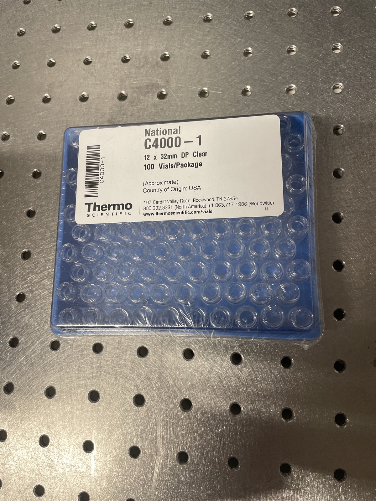 Thermo Scientific C4000-1 National Scientific Pack Of 100 Vials 12X32MM DP Clear