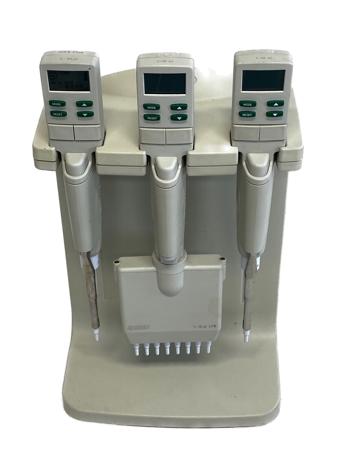 RAININ E3 Rapid Charge Stand & EDP3-Plus Electronic Single Multi Manual Pipets