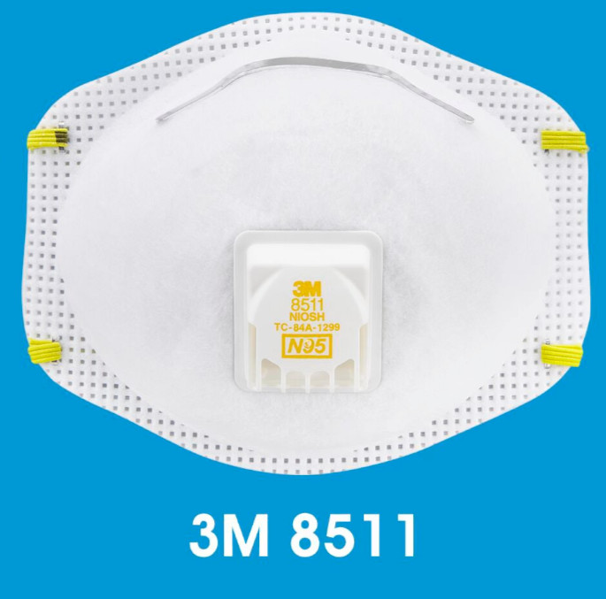 3M N95 8511 Particulate Respirator Filter Face Mask With Valve Nose Clip 8 pack