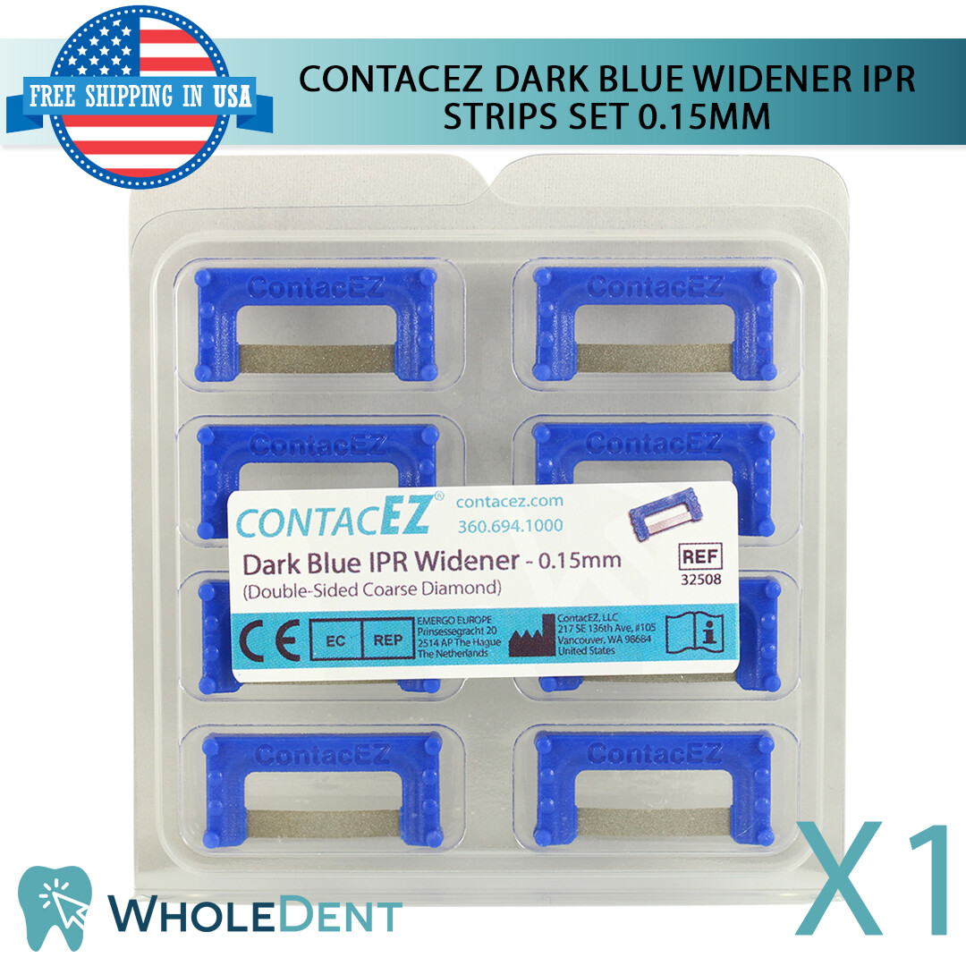 ContacEZ Dark Blue Widener IPR 8 Strips Orthodontic Interproximal Reduction