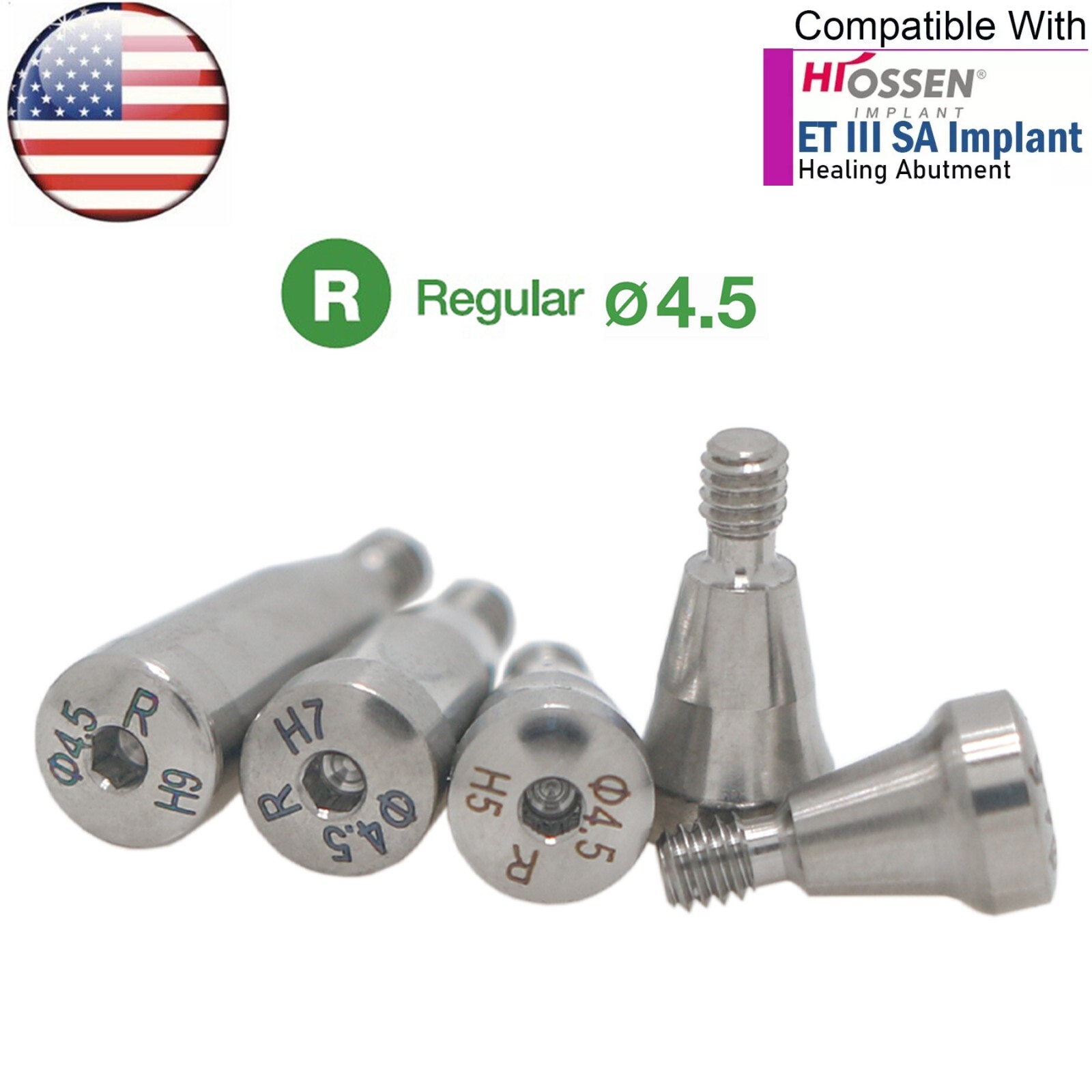 US Dental Healing Abutment Cap Mini Regular Platform fits Osstem Hiossen
