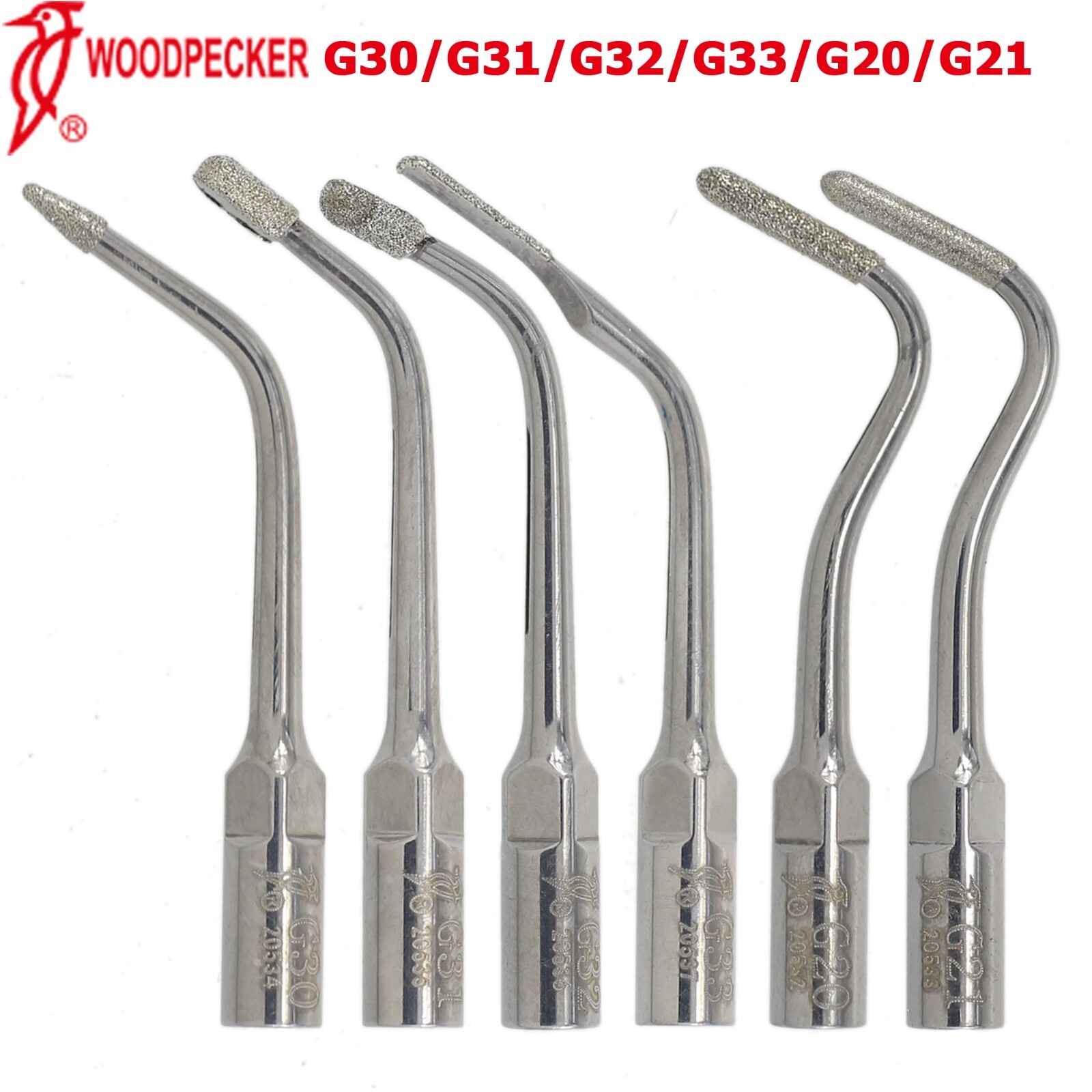 Woodpecker Dental Ultrasonic Scaler Scaling Tips G20 G21 G30 G31 G32 G33 UDS EMS