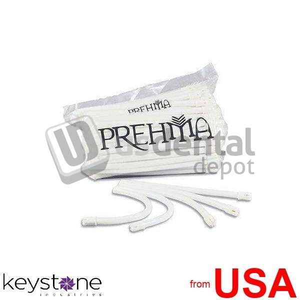 KEYSTONE Prehma Saliva Ejectors 100pk , WHITE with WHITE Tip, Bonded Tip, 446318