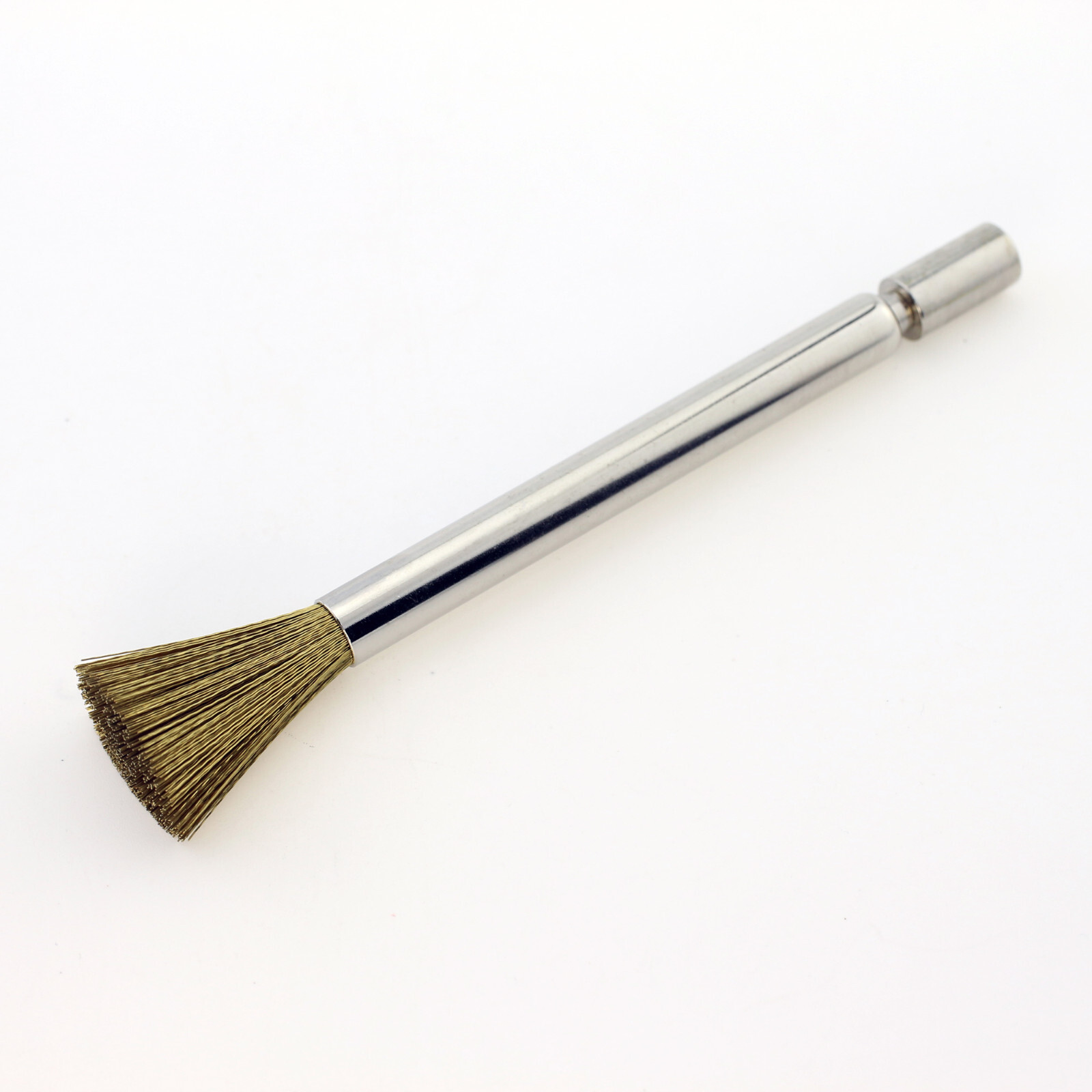 Dental Bur Cleaning Brush Telescopic Handle Brass Wire Bristles Autoclavable