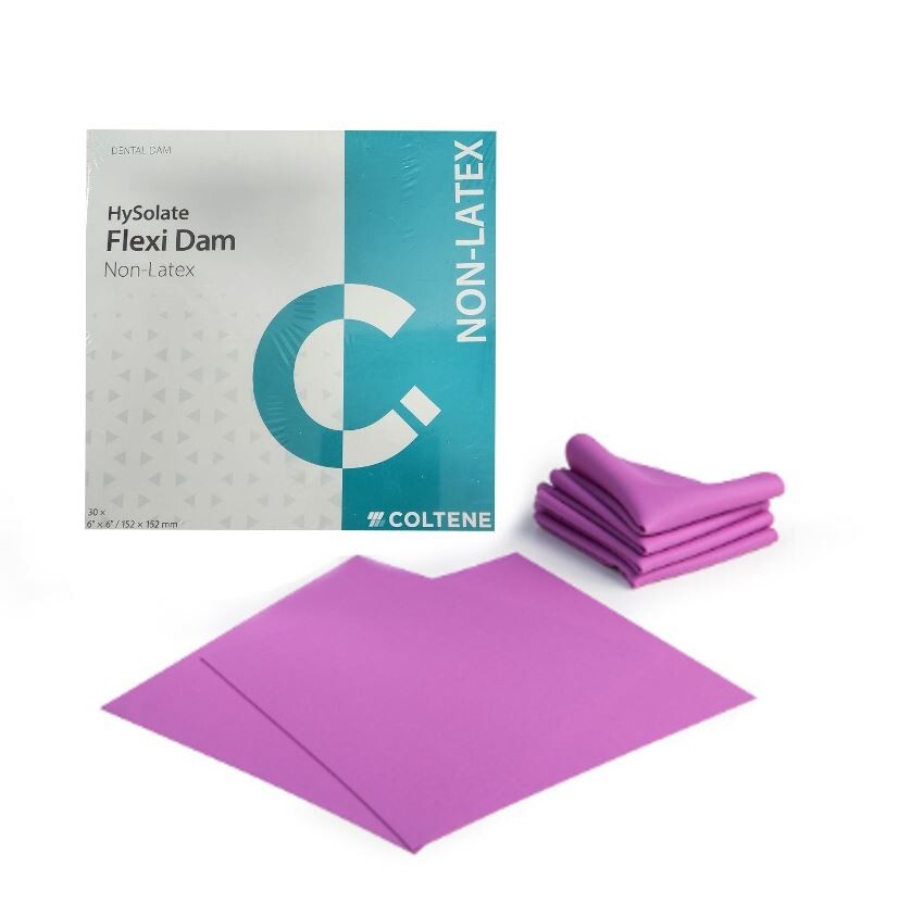 *30-Pieces* HySolate Flexi Dam Dental Non-Latex 6″ x 6″ Medium Purple H09945