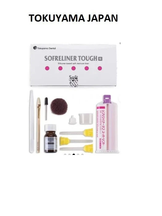 Dental SOFRELINER TOUGH Chairside Soft Liner Material Complete Set SOFT