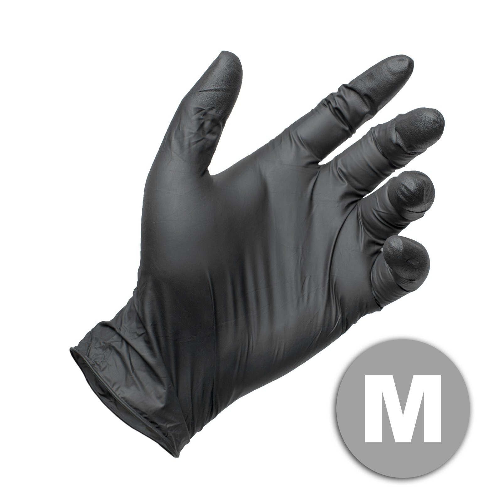Medium – 100 Pcs Black Nitrile Powder Free Medical Exam Tattoos Piercing Gloves