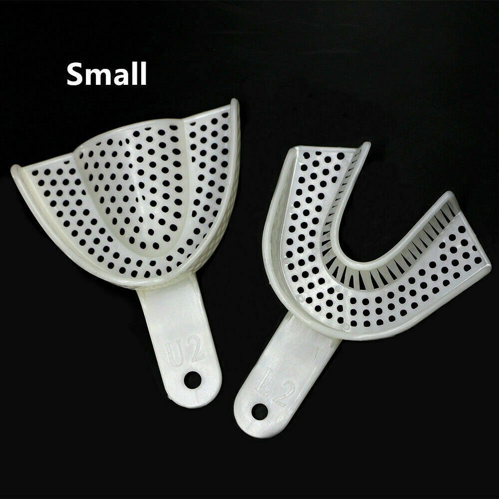 100Pairs Dental Disposable Plastic Impression Trays Anterior Quadrant S/M/L Tray