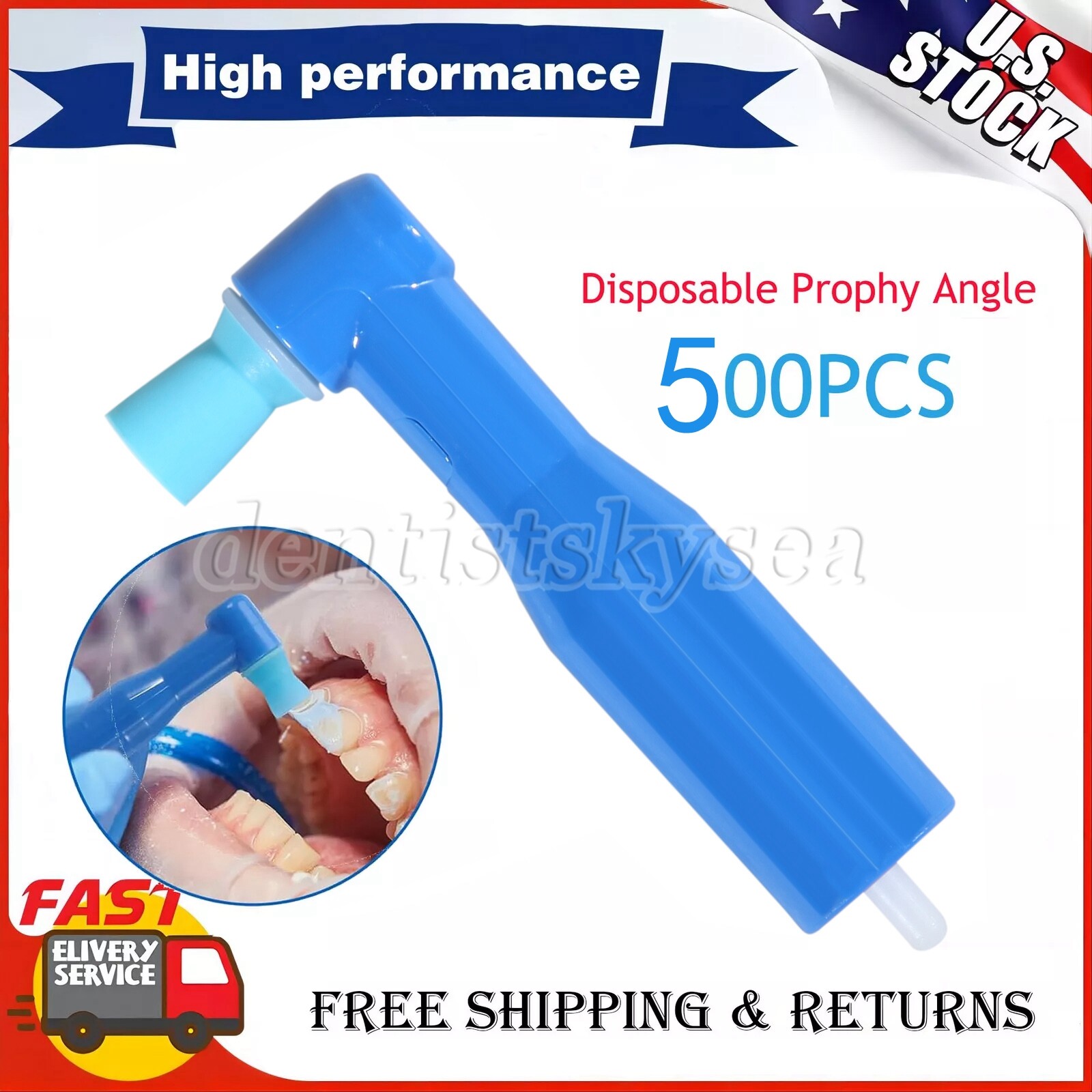 500 pcs Dental Disposable Prophy Angles Top Quality Money back guarantee Firm