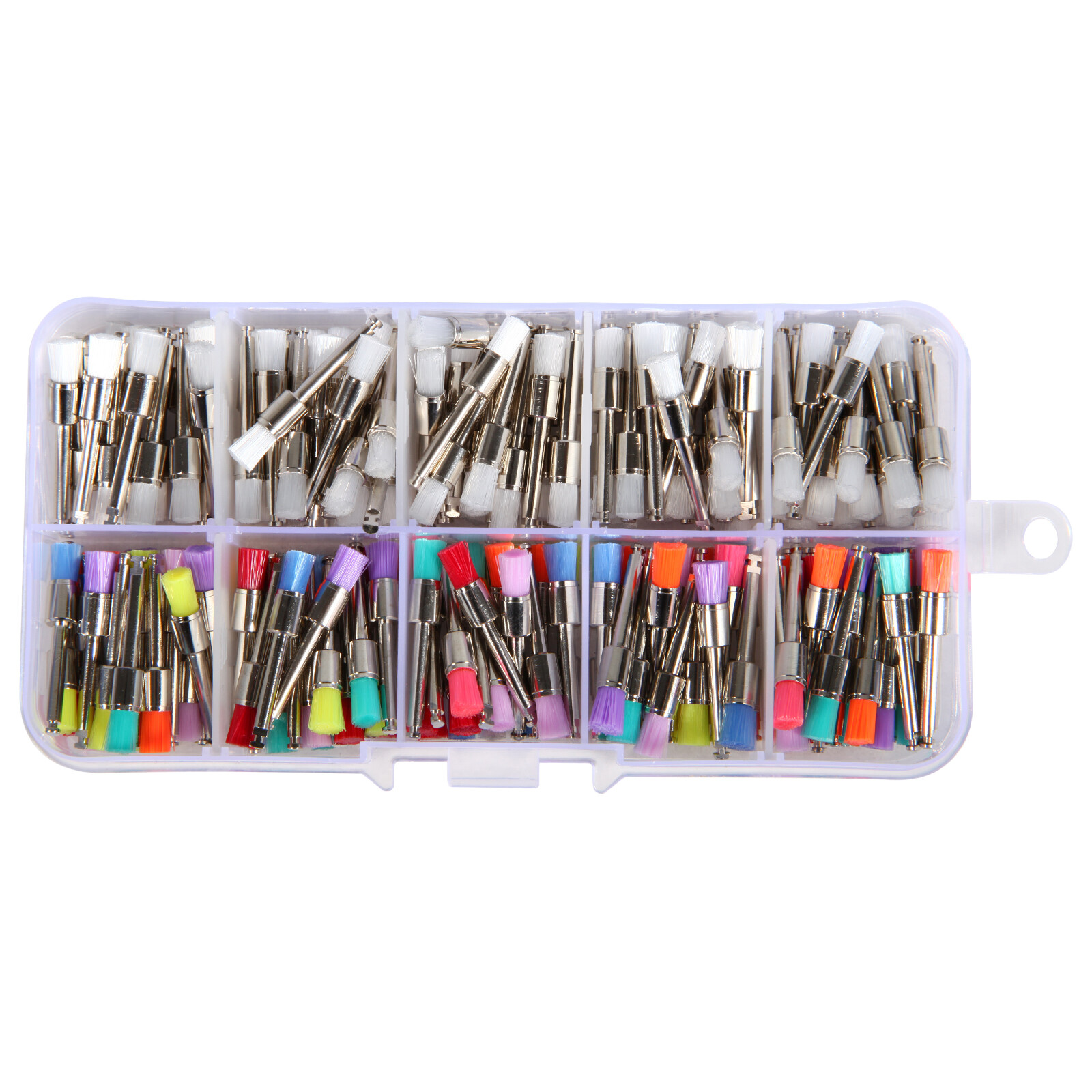 200PC Dental Nylon Materials Closure Flat Polishing Polisher Prophylaxis Brushes