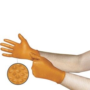 9.45″ HI Viz Orange, Nitrile, Disposable Glove, Sz XXL (10.5-11.0) – 3 Box