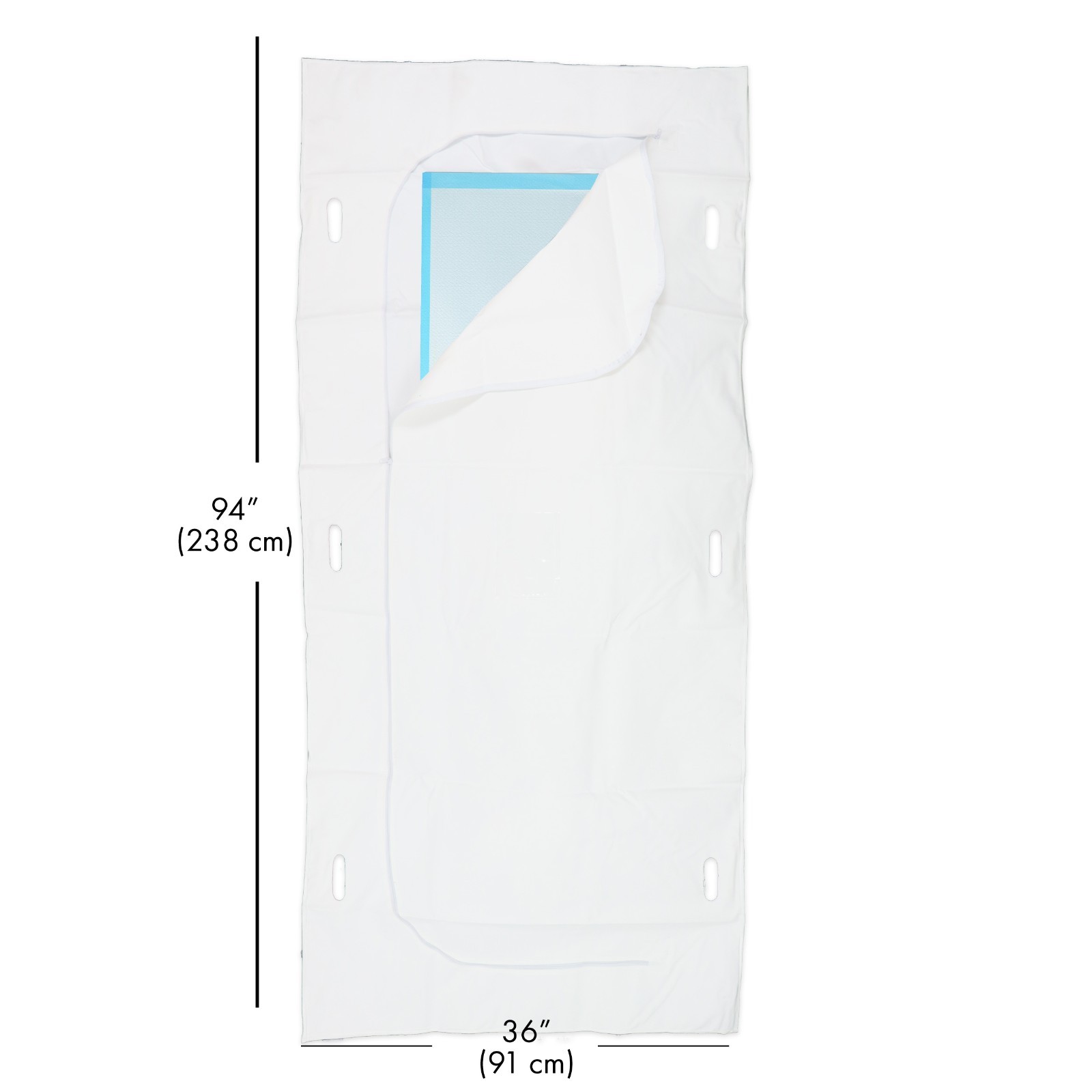 Body Bags – 16 Mil 6 Handle Adult Size with Absorbent Pad (Case of 5)