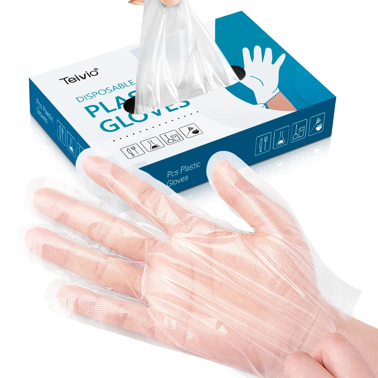 Disposable Plastic Gloves, 1000 Pcs, Kitchen Cooking Cleaning Food Handling