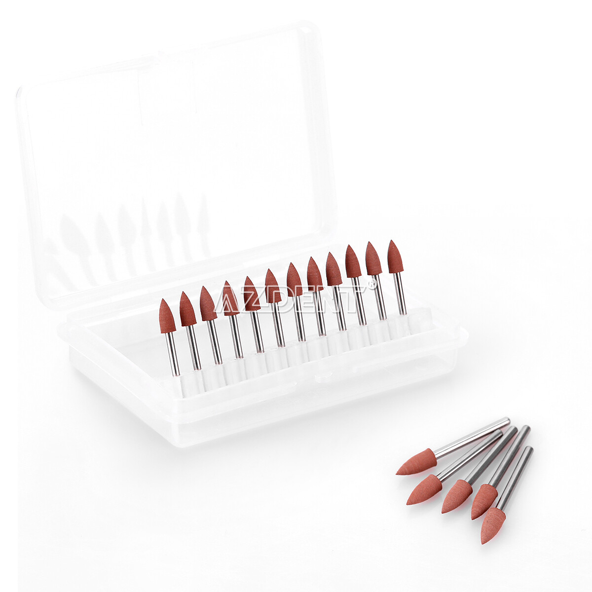 US 12pcs Dental 0413 Brownie Polishers Friction Grip FG Mini Points 1.6mm