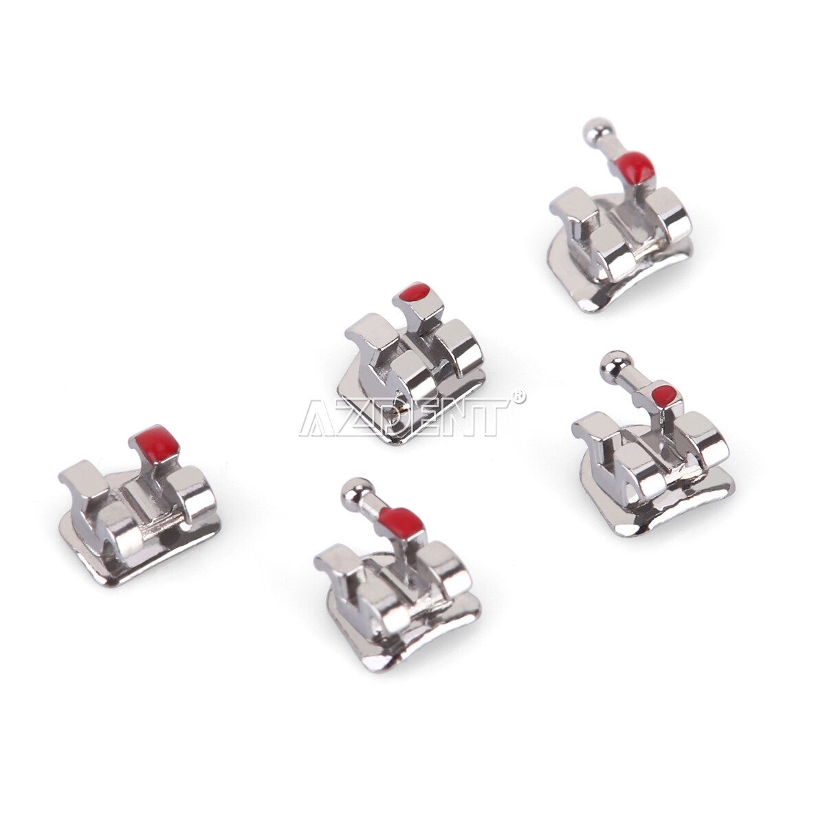AZDENT Dental Orthodontic Brackets Mini/Standard Roth/MBT 018/022 Hooks 3/345
