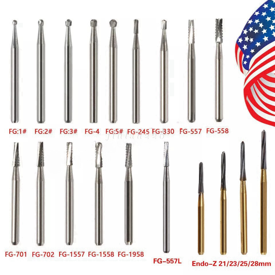 Dental Tungsten Carbide Burs Trimming & Finishing &Polishing FG Round High Speed