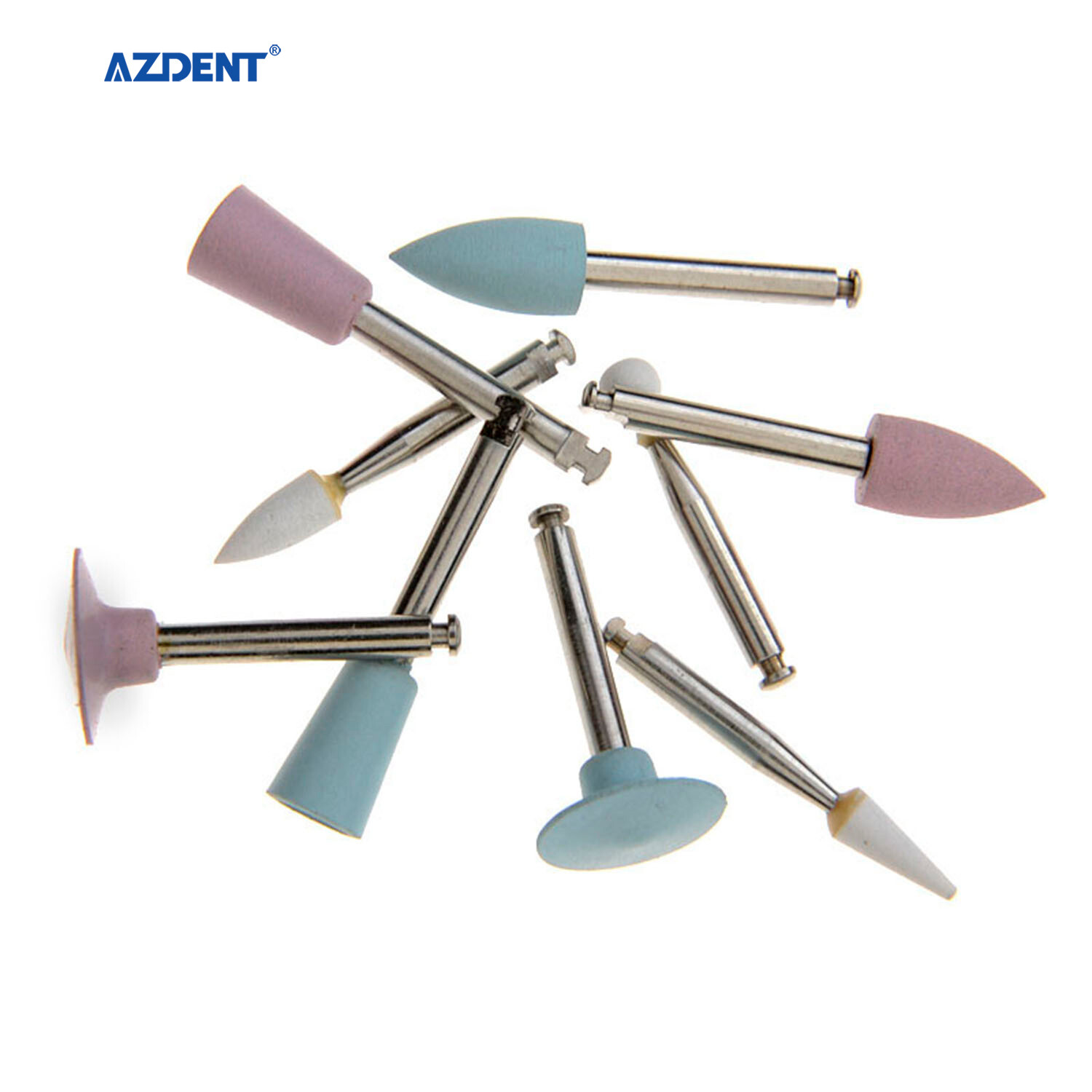 15Style AZDENT Dental Diamond Burs Composite Resin Polishing Kit FG RA HP