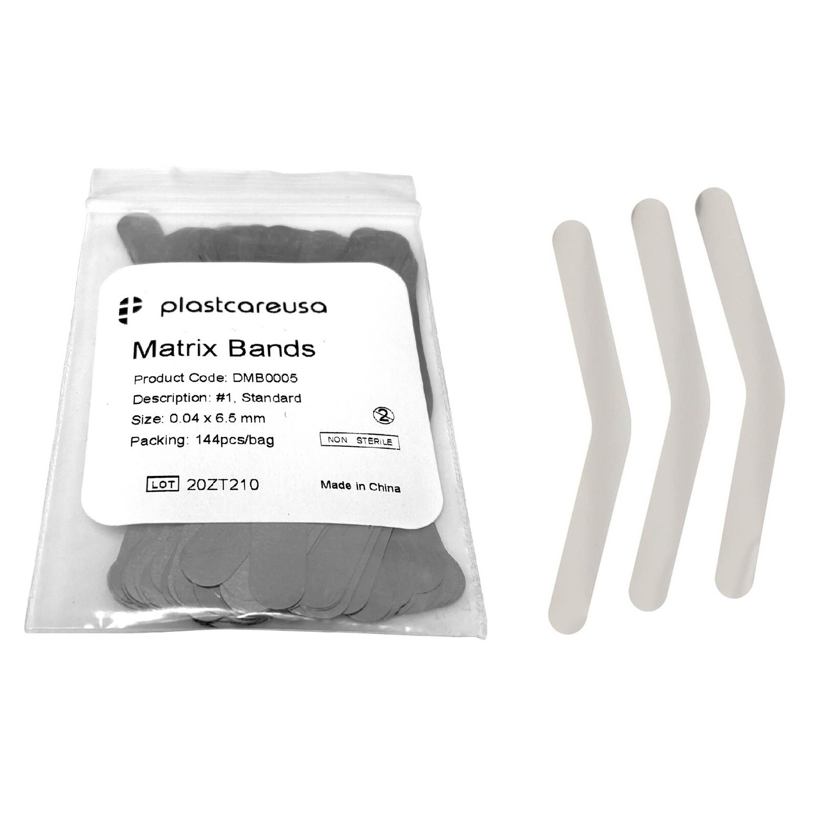 288 Dental Matrix Bands, # 1 .0015 Inch 0.04mm Regular Tofflemire (2 Bags/144)