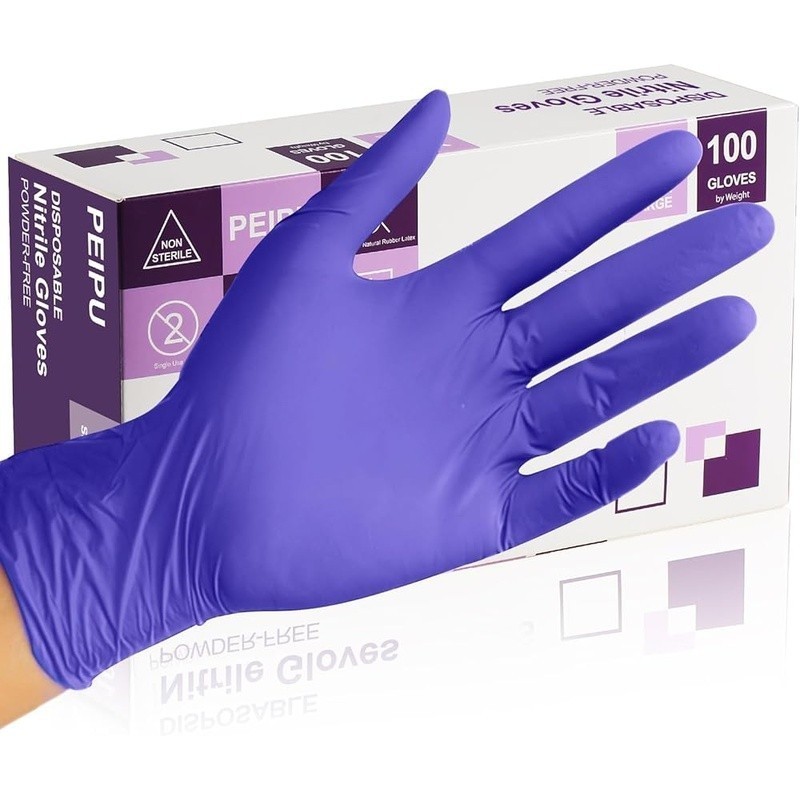 Nitrile Gloves 100 Pack Heavy Duty Food Handling Cleaning Tattoo Mechanic Use