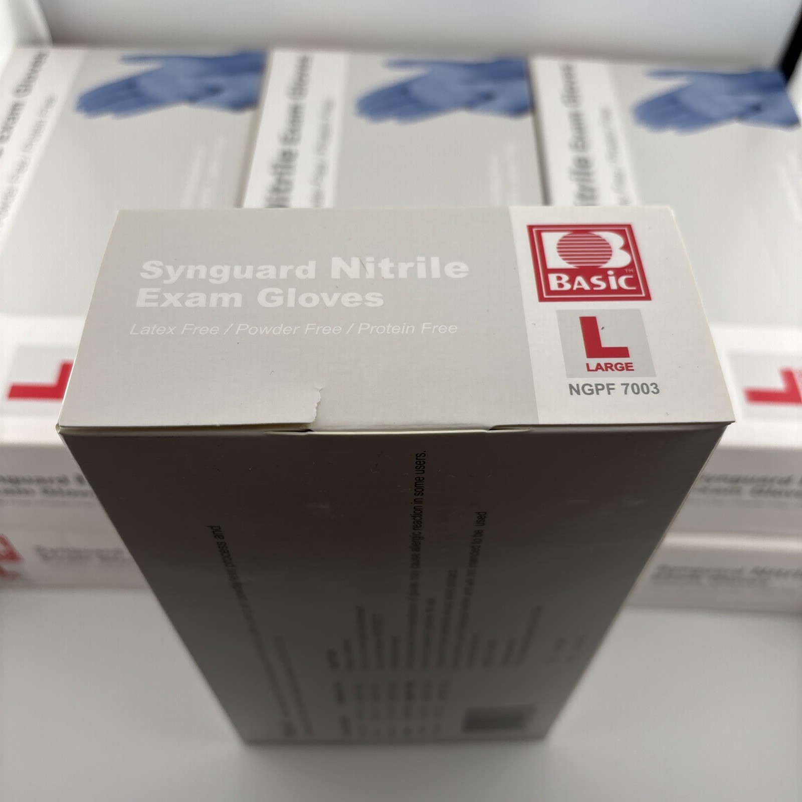 Synguard Nitrile Exam Gloves Powder-Free Blue large (7x 100/Bx)