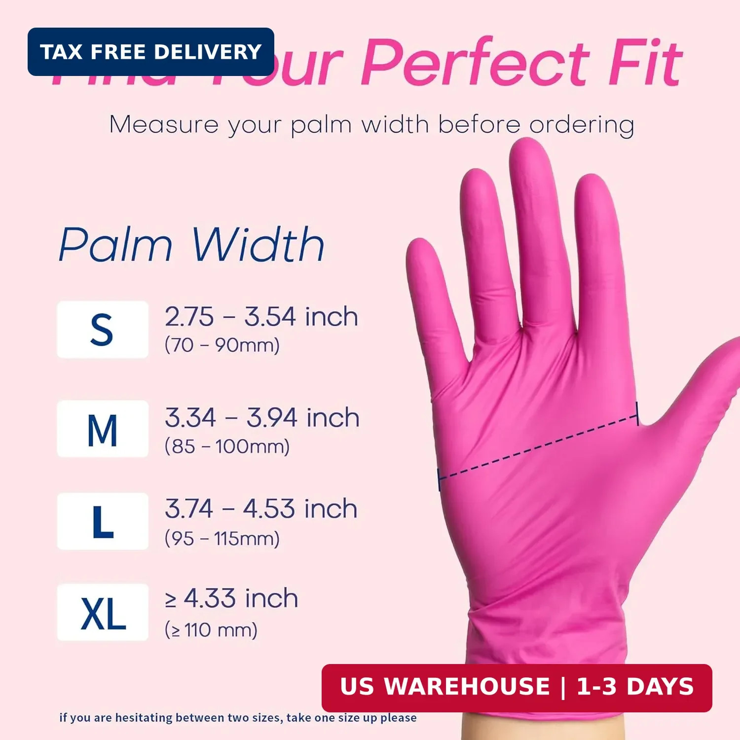 Supmedic Nitrile Exam Gloves, 4 Mil 100 Pcs Powder-Free Latex-Free Cooking Food-