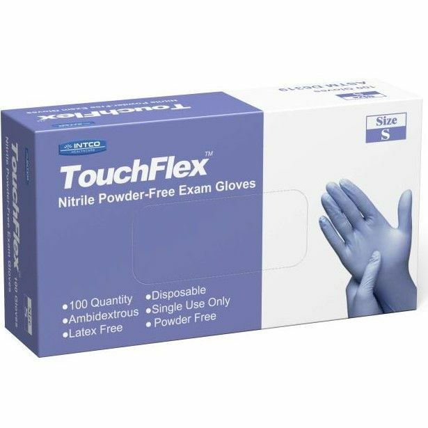 TouchFlex Nitrile Exam Gloves (Small) Powder Free, Non-Sterile Case 1000ct