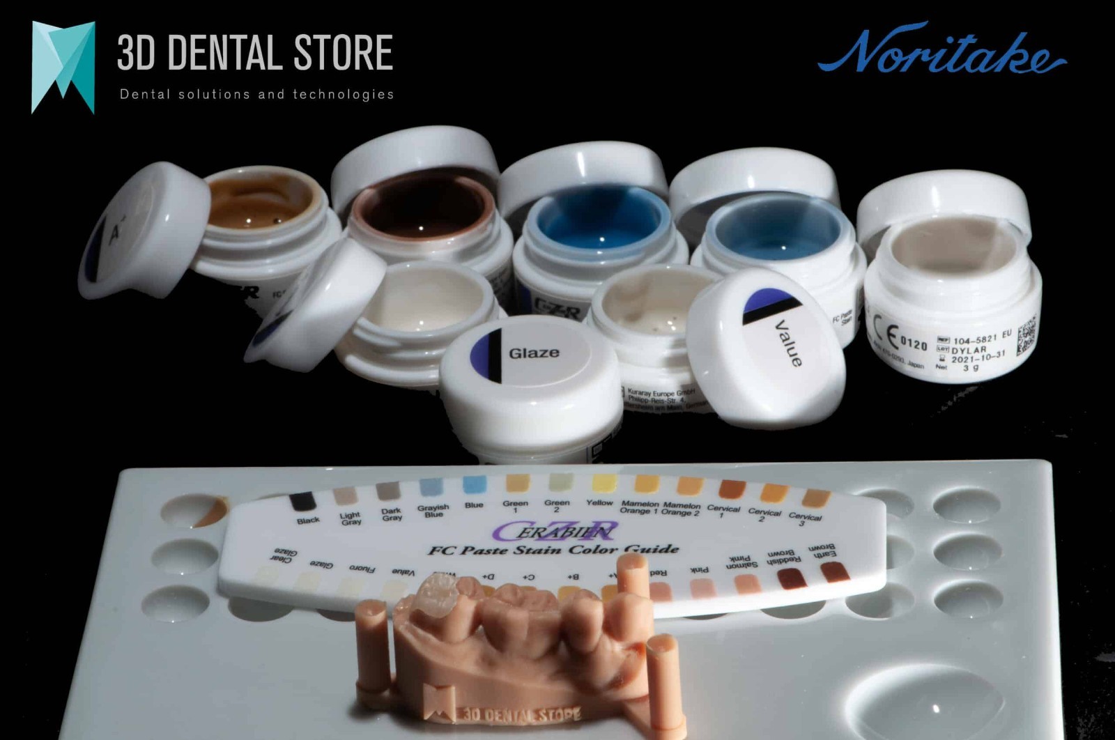 Kuraray Noritake CZR FC Paste Stain Basic Kit 104-5870KA (New Sealed)