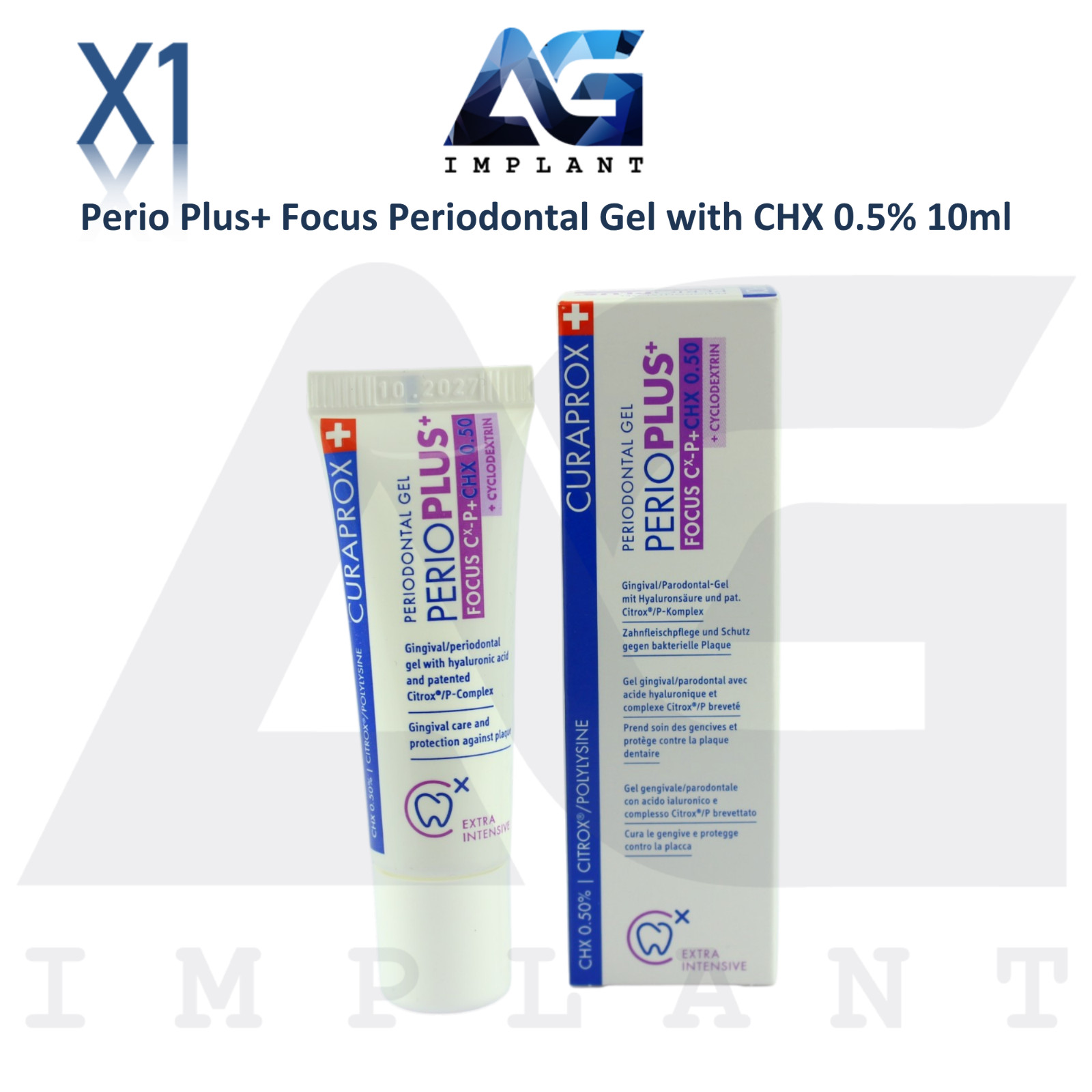 Perio Plus Focus CHX 0.5% Periodontal Gel 10ml Plaque Control Oral Care Hygiene