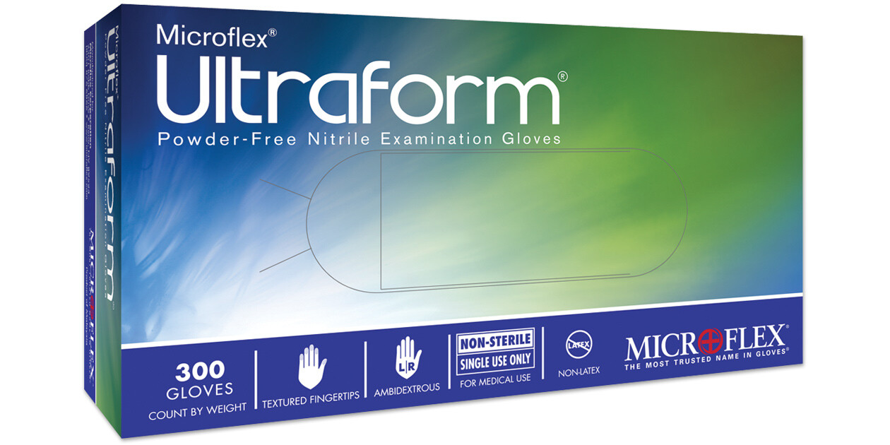 *1-Box* Ansell MicroFlex UltraForm Powder-Free Nitrile 300 Glove Small UF-524-S