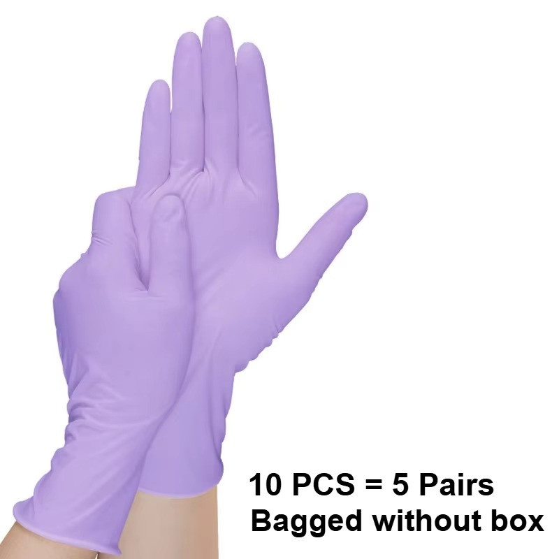 Fuchsia Nitrile Disposable Gloves Latex-Free 20PCS Mil Cleaning Gloves purple