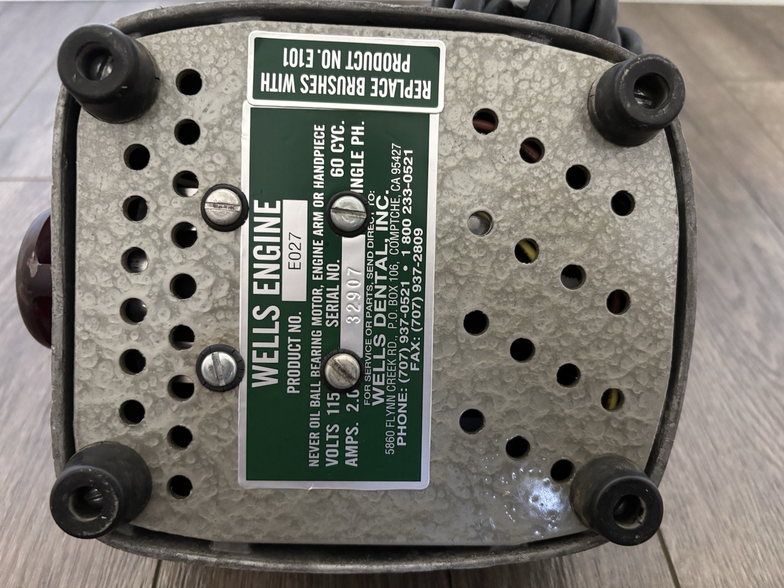 Wells Engine Dental Engine Model E027