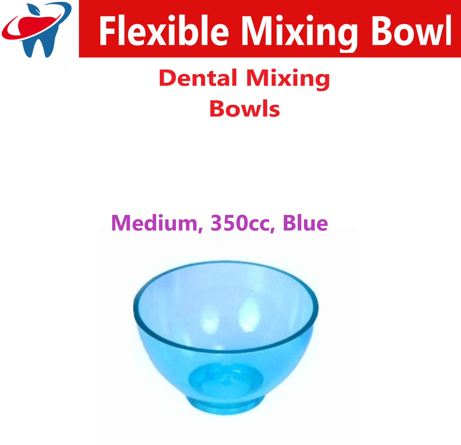 Dental Lab Flexible Rubber Impression Mixing Alginate Bowl – All Sizes & Colors