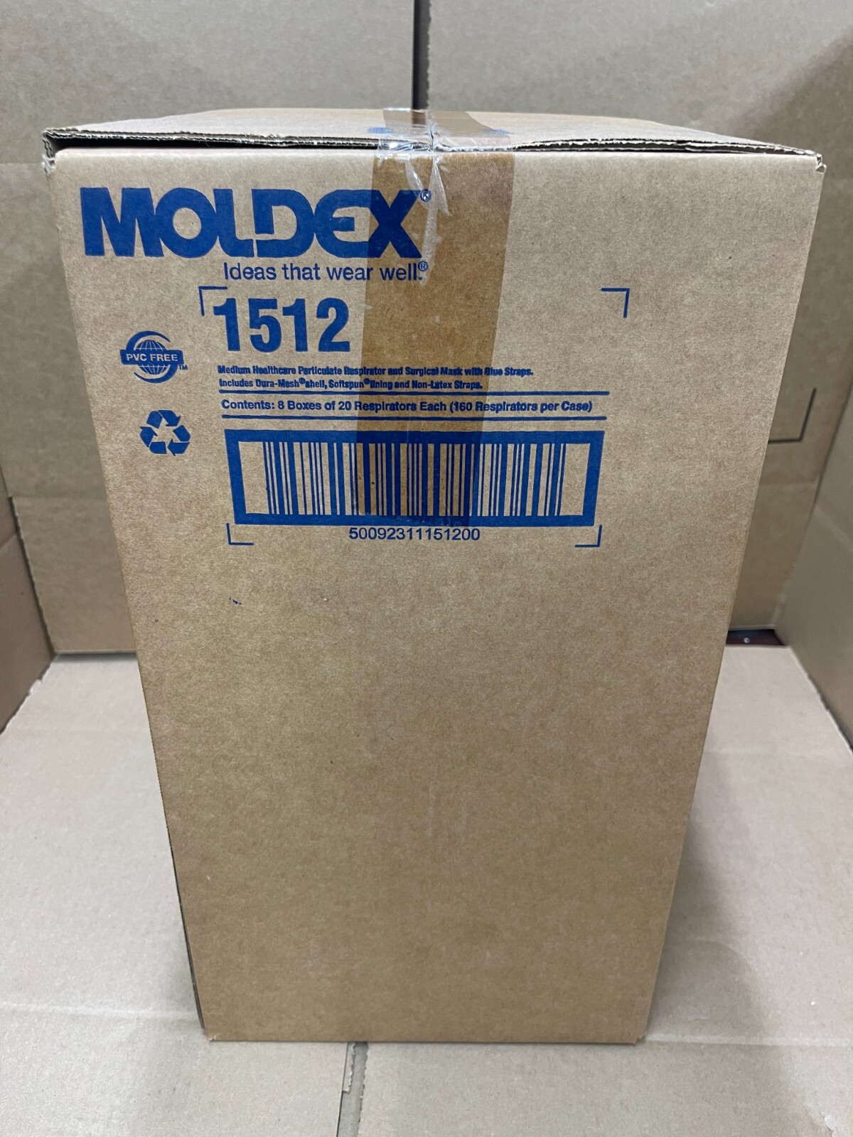 Moldex N95 Respirator surgical Masks Case of 160 # 1512 Medium Exp. Date 09/2030