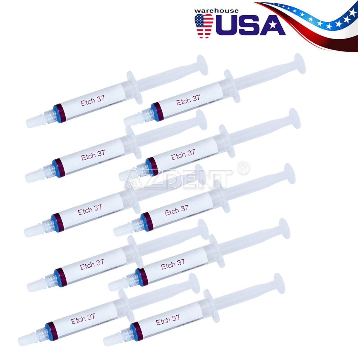 Dentex Etchant Gel 37% polymer thickened Acid Etching Silica Gel 5 ml/syringe