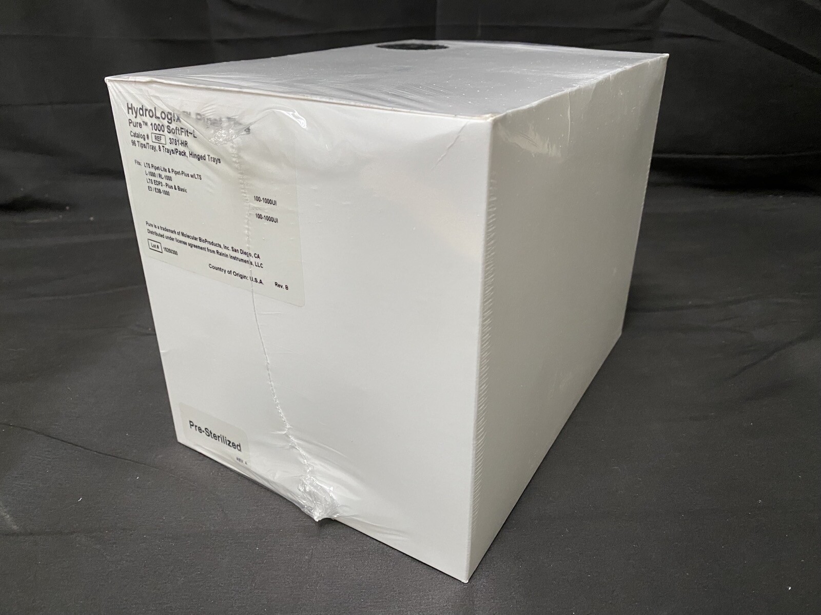 HYDROLOGIX 1000μL Pure Sterile Softfit-L Pipette Tips 3781-HR (768/cs)