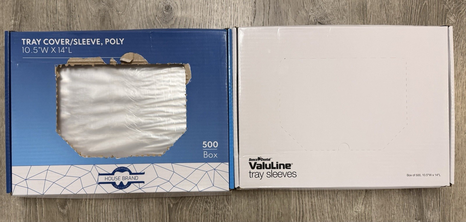 Dental Tray Sleeves Box of 500 Unopened 10.5”W x14”L .