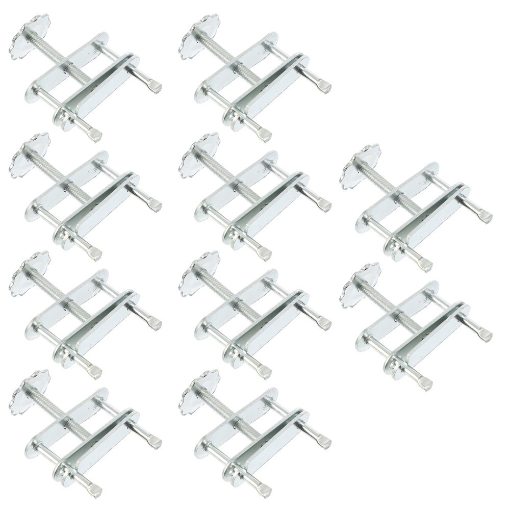 10Pcs Galvanized Iron Laboratory Tubing Clips Silver Screw Water Stopper Durable