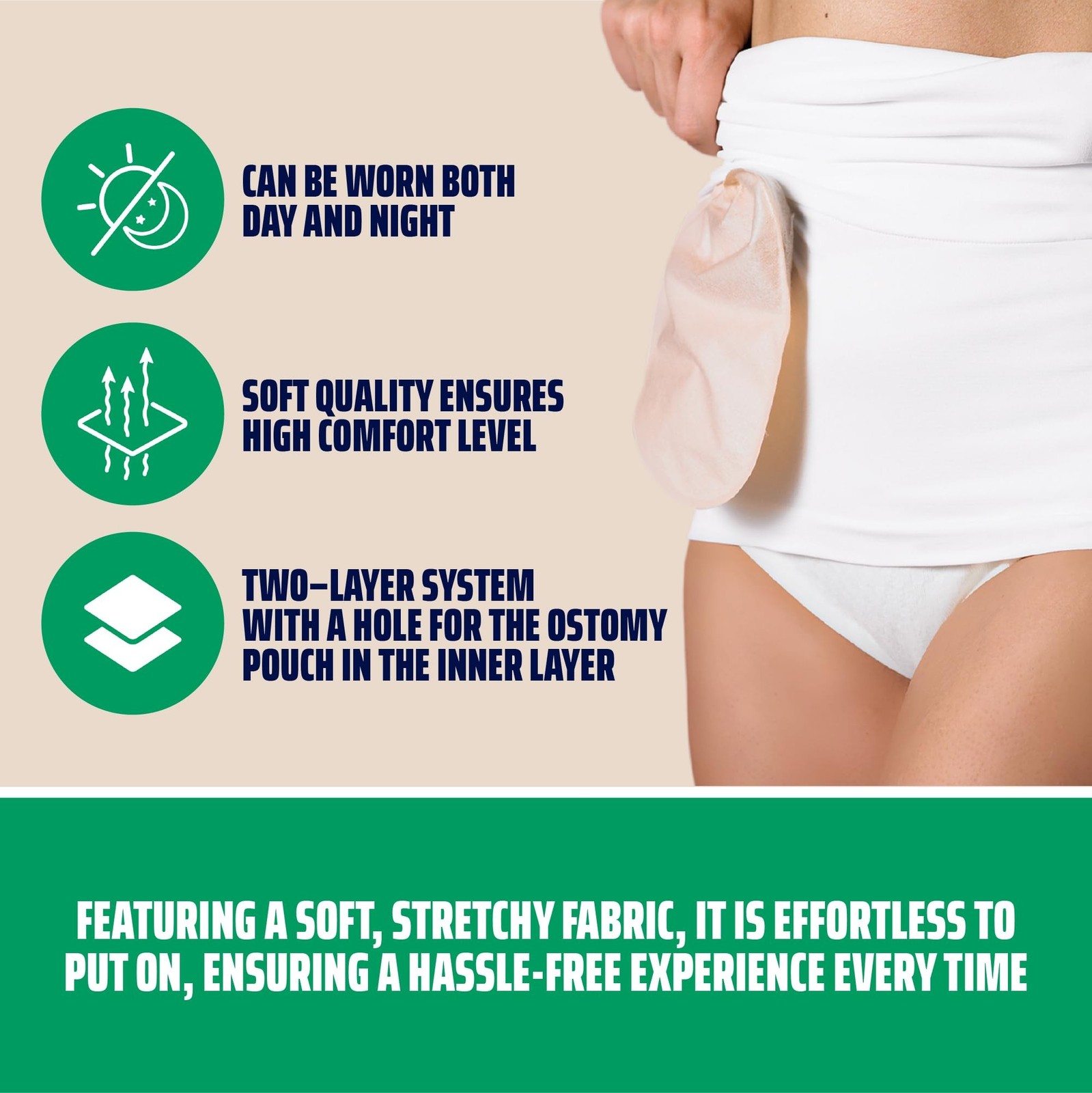 StomaSafe Plus Ostomy Support Belt (L/XL) | Seamless Unisex Ostomy Hernia Bel…