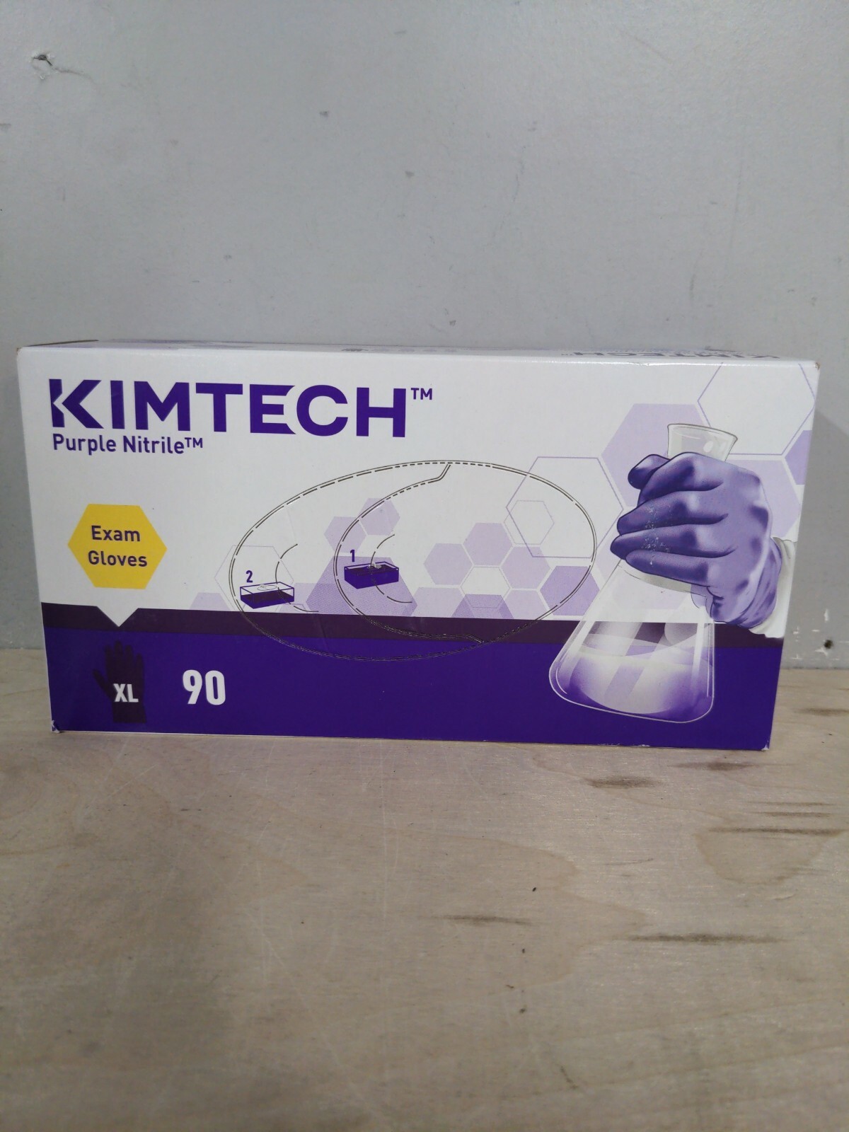 Kimtech 55084 Model KC500 Nitrile 90 Powder Free Exam Gloves XL Purple