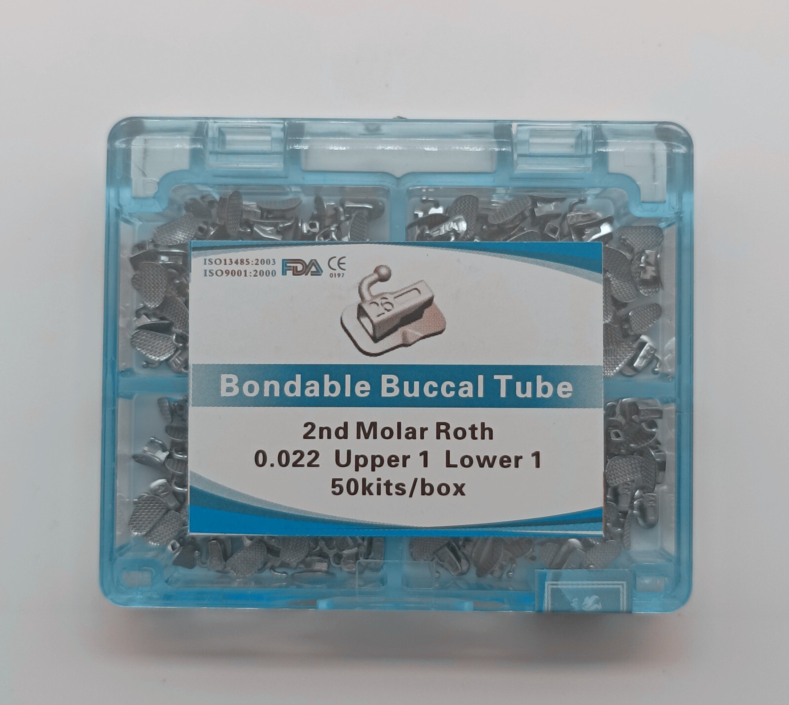 Dental Orthodontics Bondable Buccal Tubes 1st 2nd Molar Roth/MBT 022 Mesh Base
