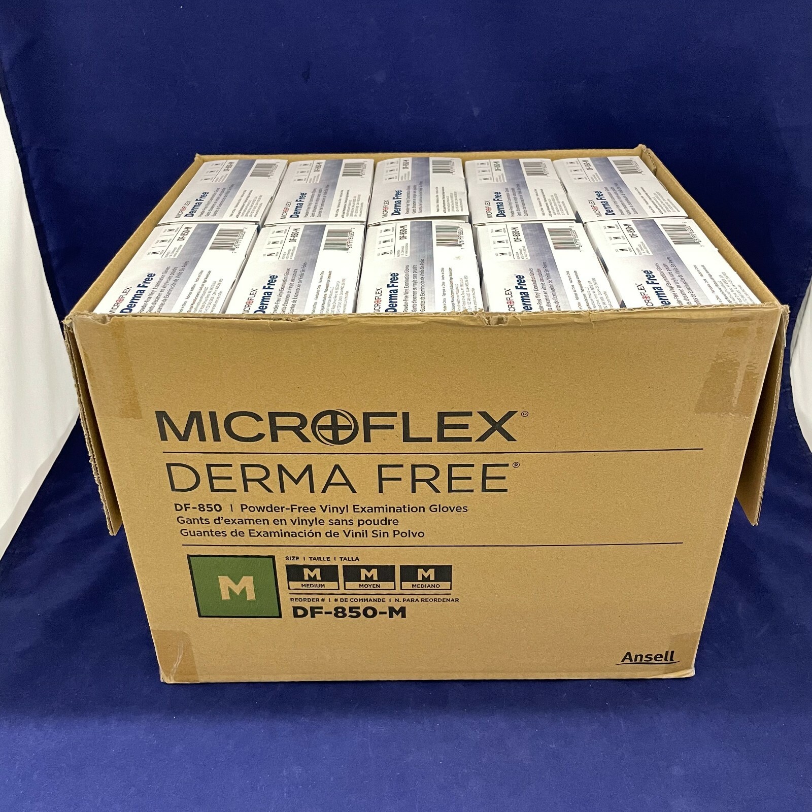 CASE OF 1000: Medium MICROFLEX Non-Latex Powder-Free Vinyl Gloves Clear DF-850-M