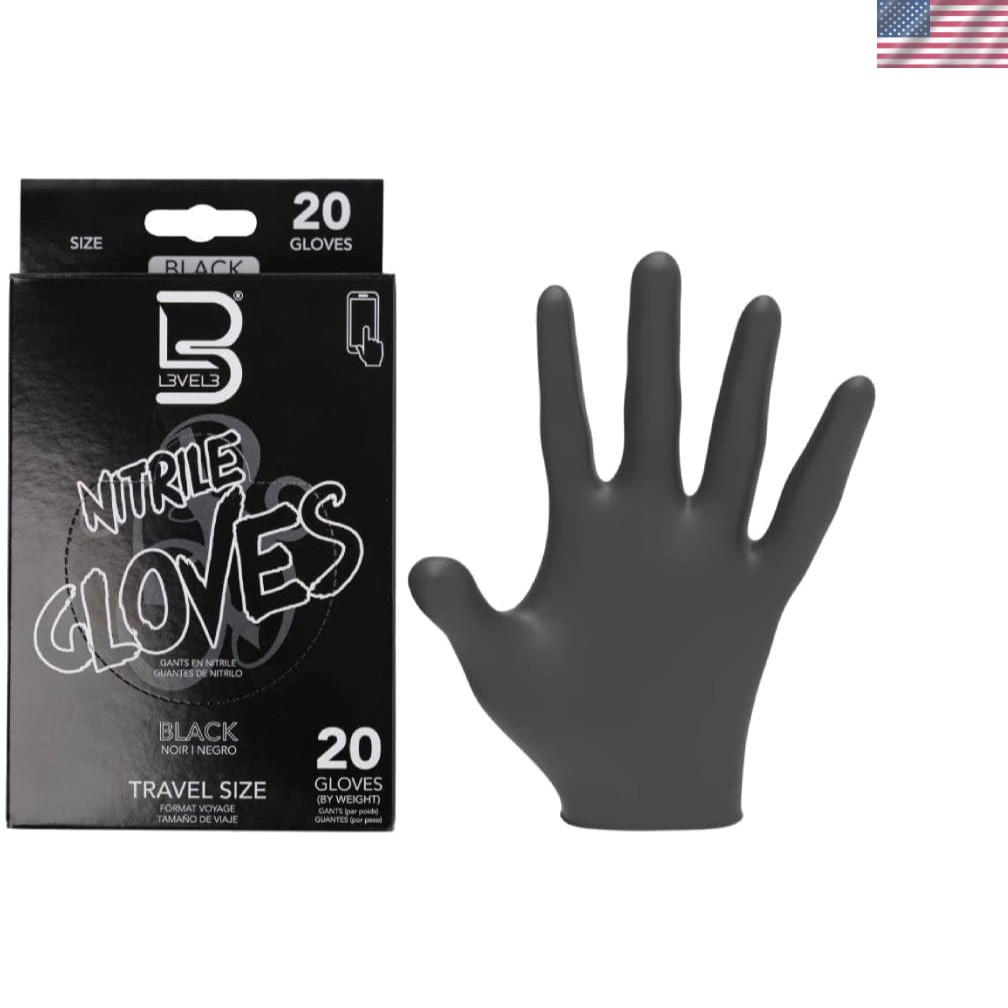 Level 3 Nitrile Gloves – Heavy Duty & Latex-Free – Perfect for Barbers 20ct